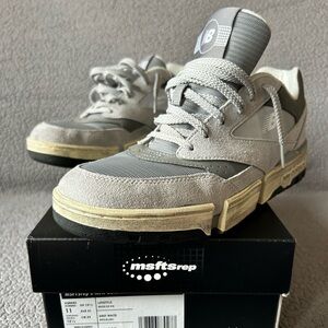 New Balance Gray and Cream Sneakers